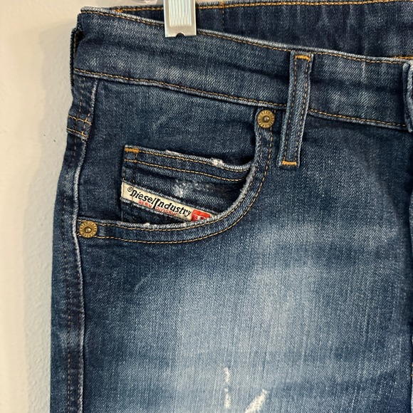 Diesel Babhila Jeans Women Blue Distressed Skinny Fit Denim Pants Tag 26x32 - Picture 6 of 11